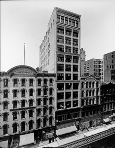 Clifton House, Thomas Church building e J. P. Atwater building, Chicago, Illinois, USA, c.1900 da Barnes and Crosby