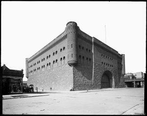 First Regiment Armory, Chicago, Illinois, USA, c.1891 (foto in b/n) da Barnes and Crosby