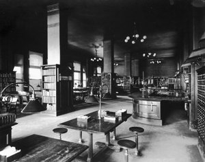 Biblioteca John Crerar, Chicago, Illinois, USA, c.1900 da Barnes and Crosby