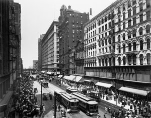 State Street, Chicago, Illinois, USA, c.1907 da Barnes and Crosby