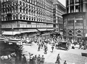 Strade State e Madison, Chicago, Illinois, USA, c.1905 da Barnes and Crosby
