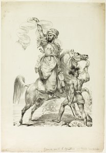 Capo Mamelucco a cavallo che chiama aiuto da Baron Antoine Jean Gros