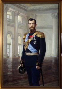 Ritratto dello zar di Russia Nicola II nel 1900 (1868-1918) peinture de Ernest Karlovich Liphart (1847-1932) Museo all