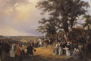 Revisione nei Campi di Ladugardsgarde Durante la Visita dello Zar Nicola nel 1838