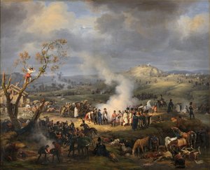 Napoleone con le sue truppe alla vigilia della battaglia