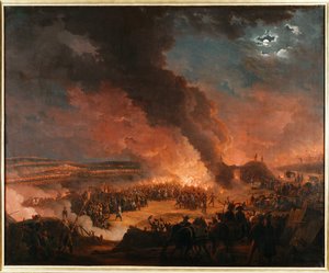 Napoleone I visita i bivacchi la notte prima della battaglia di Austerlitz... (dipinto su tela)