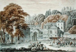 La nuova Place du Pont, Sèvres, nel 1822 da Baron Louis Albert Bacler dAlbe