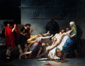 La morte di Catone il Giovane noto anche come Uticense da Baron Pierre Narcisse Guerin