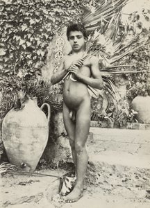 [Ragazzo in giardino] da Baron Wilhelm von Gloeden