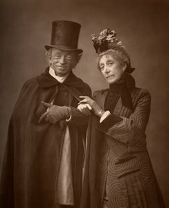 Attori americani James Lewis e Ann Gilbert in A Night Off, 1886