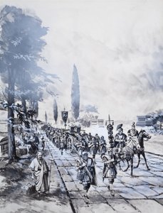 Una legione romana (guazzo su carta) da Barrie Linklater