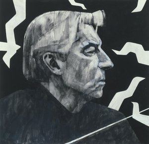 Ritratto di Herbert von Karajan da Barry Fantoni