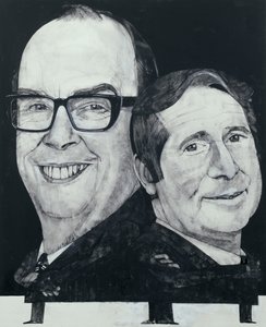 Ritratto di Morecambe e Wise da Barry Fantoni