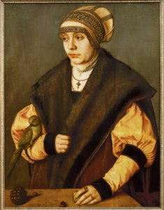 B. Beham, Donna con pappagallo da Barthel Beham
