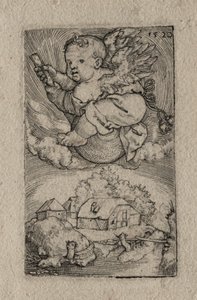 Genio che cavalca una sfera, 1520 da Barthel Beham