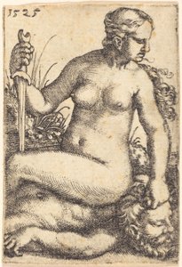 Giuditta seduta sul corpo di Oloferne