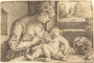 Madonna con teschio da Barthel Beham