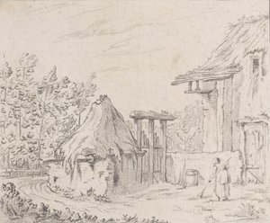Cortile della fattoria da Barthélémy Augustin Blondel d