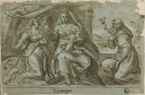 Madonna col Bambino con i santi Caterina e Domenico da Bartholomaeus Spranger