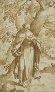 San Domenico che legge, c.1573 da Bartholomaeus Spranger