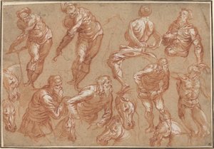 Studi di figure da Bartholomaeus Spranger after Jacopo Tintoretto