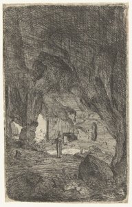 Interno di una grotta da Bartholomeus Breenbergh