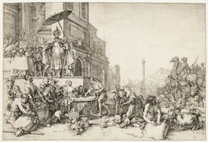 Giuseppe distribuisce grano in Egitto da Bartholomeus Breenbergh