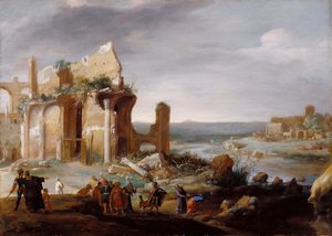 Mosè e Aronne che trasformano i fiumi d