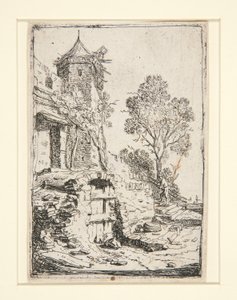 La casa vicino alla torre esagonale da Bartholomeus Breenbergh