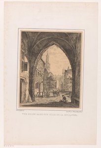Veduta della città da sotto un arco da Bartholomeus Johannes van Hove