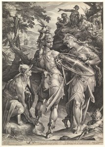 Minerva e Mercurio armano Perseo, 1604 da Bartholomeus Spranger