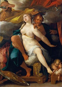 Venere e Marte avvertiti da Mercurio da Bartholomeus Spranger