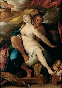 Venere e Marte avvertiti da Mercurio, ca 1586 da Bartholomaeus Spranger