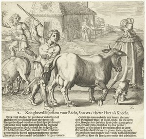 Il balivo porta via la mucca del contadino da Bartholomeus Willemsz. Dolendo