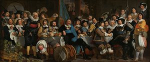 Banchetto alla Gilda dei Balestrieri in celebrazione del Trattato di Münster da Bartholomeus van der Helst