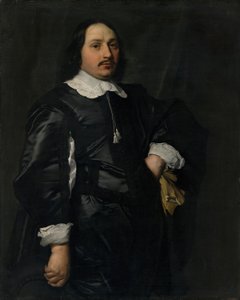 Ritratto di un gentiluomo in farsetto di raso nero da Bartholomeus van der Helst