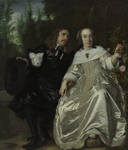 Olandese: Abraham del Court e sua moglie Maria de Kaersgieter Abraham del Court e sua moglie Maria de Kaersgieter da Bartholomeus van der Helst