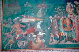 Affresco degli Israeliti che attraversano il Mar Rosso, XIV secolo da Bartolo di Fredi
