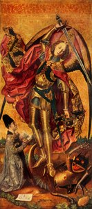 San Michele trionfa sul diavolo, 1468, 1946 da Bartolomé Bermejo