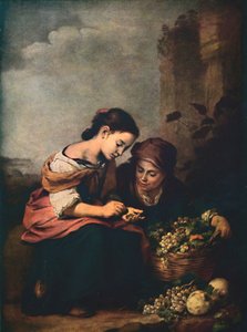 Venditori di frutta che contano i loro soldi, 1618, 1914