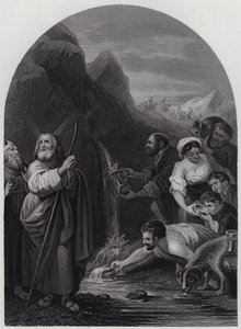 Mosè colpisce la roccia da Bartolome Esteban (after) Murillo