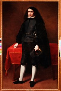Ritratto di un gentiluomo con capelli lunghi e colletto a fragola da Bartolomé Esteban Murillo