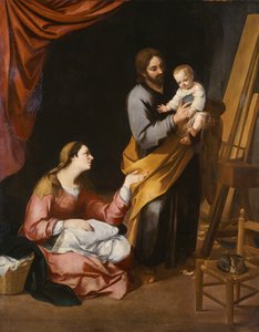 La Sacra Famiglia nella bottega del falegname da Bartolomé Esteban Murillo