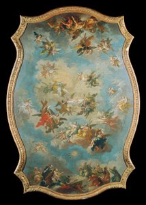 Venerazione del nome di Maria – Il consiglio divino per la redenzione – Caduta degli angeli da Bartolomeo Altomonte