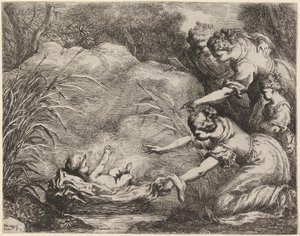 Il ritrovamento di Mosè da Bartolomeo Biscaino