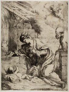 La Vergine che adora il Bambino Gesù da Bartolomeo Biscaino