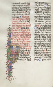 Messale: Fol. 116: San Matteo con angelo, 1469 da Bartolomeo Caporali