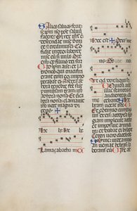 Missale: Fol. 121v: contiene musica per Hely Hely Lama ecc. all