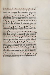 Messale: Fol. 155: Musica per Exultet, 1469 da Bartolomeo Caporali