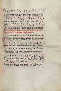 Missale: Fol. 156: Musica per Exultet da Bartolomeo Caporali